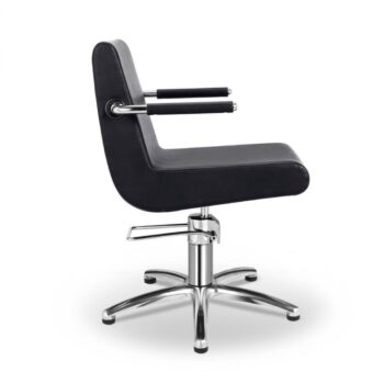claire f black styling chair with aluminum 5 star base1 1