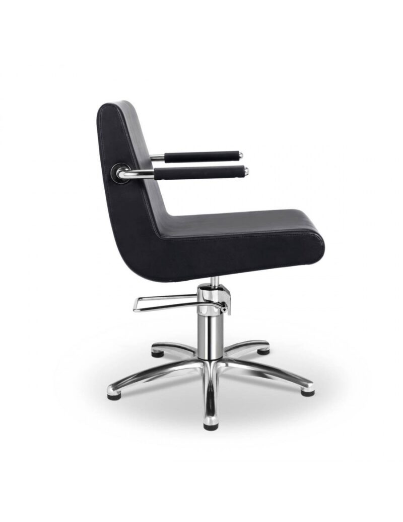 claire f black styling chair with aluminum 5 star base1 1